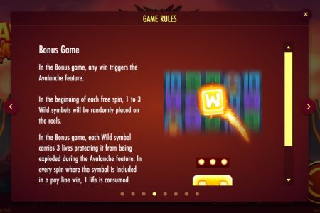 Reglas del juego de bonificación