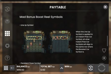 Símbolos do Carretel de Boost do Bônus Louco