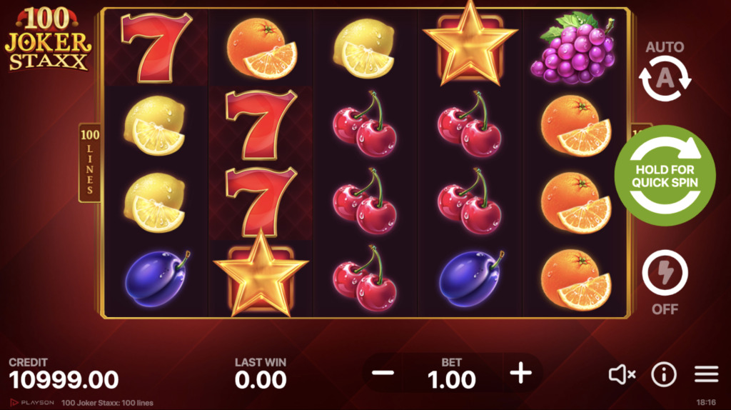 100 Joker Staxx Demo