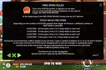 Reglas de Giros Gratis