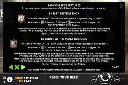 Características del Tragamonedas