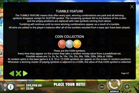 Función de Cascada y Función de Colección de Monedas