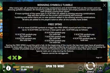 Recursos de Queda e Giros Grátis