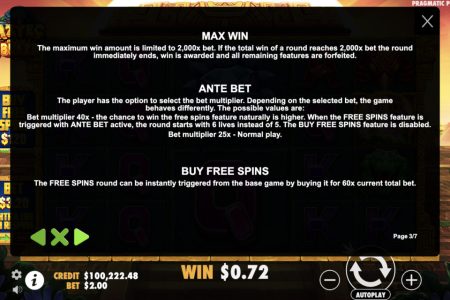 Max Win, Ante Bet and Buy Feature