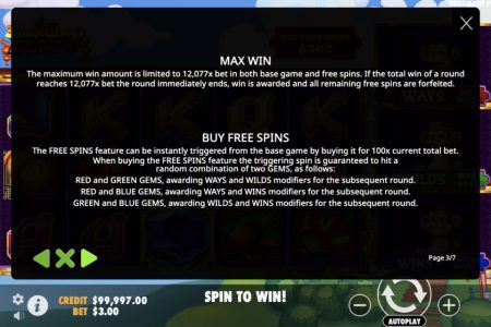 Ganho Máximo e Compra de Bônus