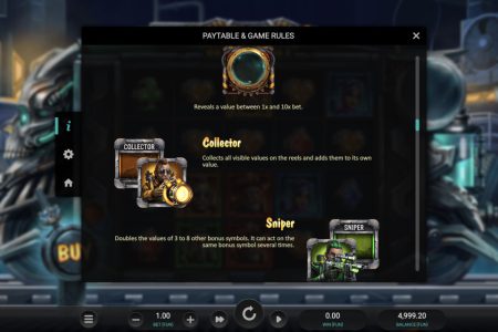 Símbolos Especiais do Jogo de Bônus 1
