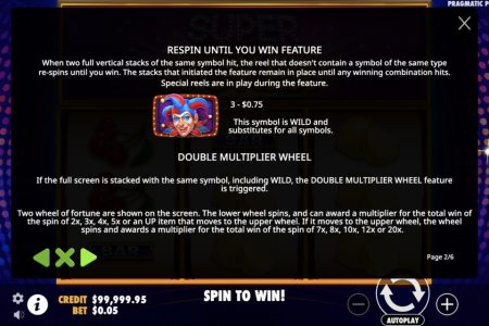 Funcionalidades de Respin e Multiplicador