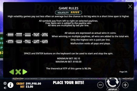 Informações Gerais do Caça-níquel