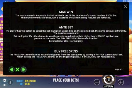 Ganho Máximo, Aposta Ante e Função de Compra