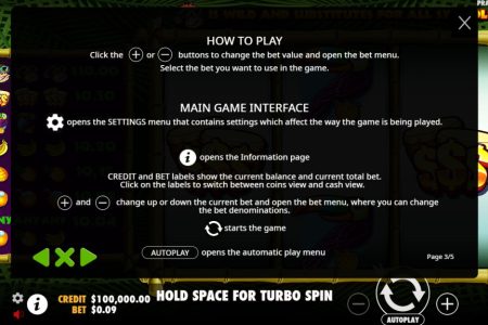 Informações dos botões 1