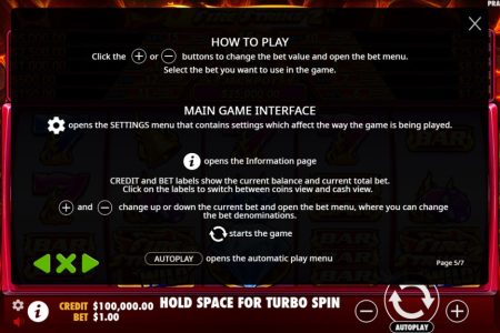 Informações dos Botões