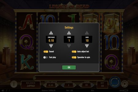 Configurações de Aposta