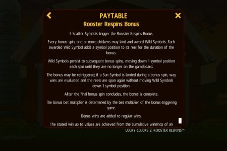 Rooster Re-Spins Bonus