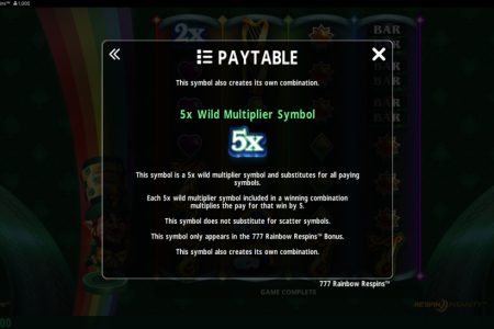 Símbolo Multiplicador Comodín x5