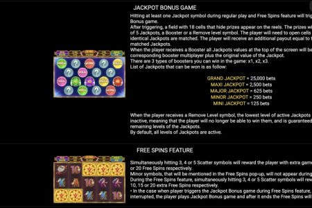Jogo Bônus de Jackpot e Recurso de Rodadas Grátis