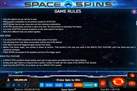 Bonus features rules