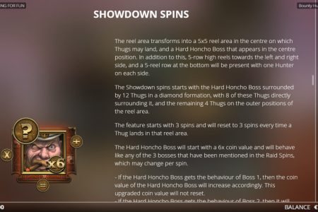 Regras do Showdown Spins